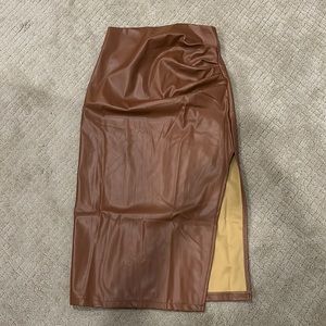 Brand new never worn faux leather skirt